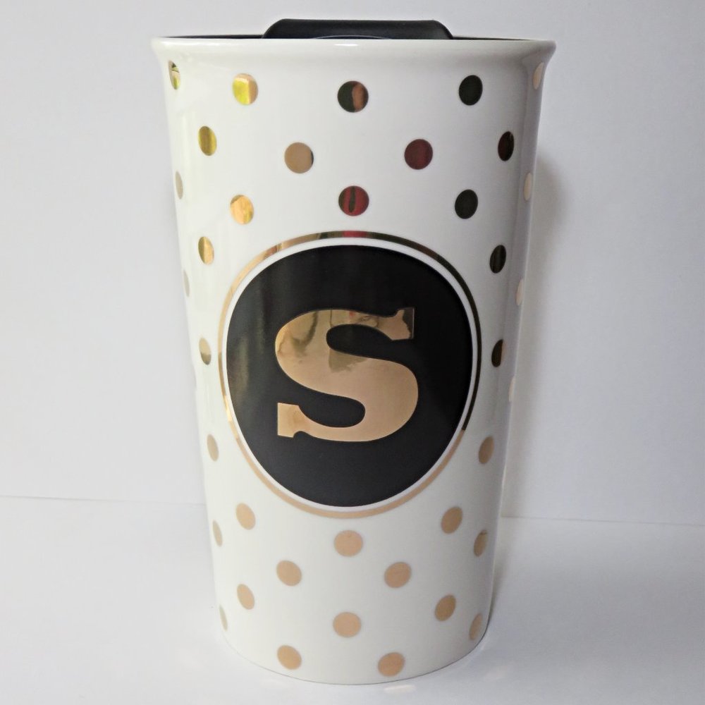 S Initial Travel Mug - Ceramic Mug